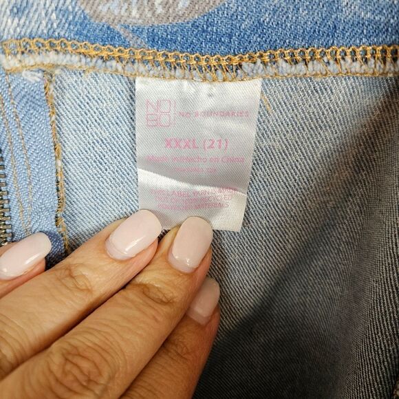 NWT No Boubdaries Seamed Denim Mini Skirt. Blue XXXL - Picture 11 of 12